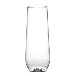10 Oz. Stemless Flutes, Clear, 16Ct
