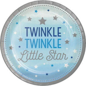 Twinkle Twinkle Little Star Boy Luncheon Plate, 8/Pk