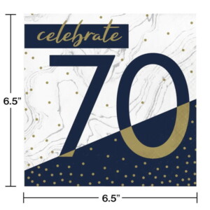 Navy & Gold Milestone Lunch Napkins-#70