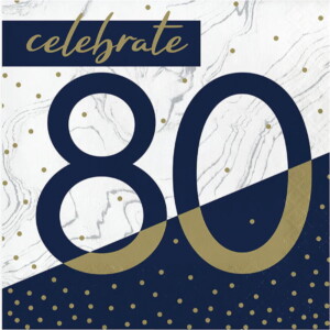 Navy & Gold Milestone Lunch Napkins #80