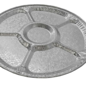 Hfa 12" Round Sectional Foil Tray, Each