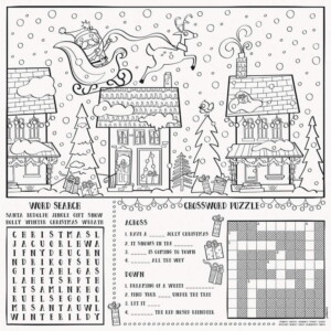 Santa Colouring Placemats, 8Ct