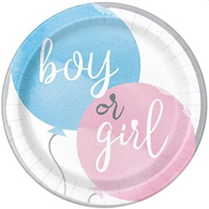 Gender Reveal 9In Round Dessert Plates-8CT