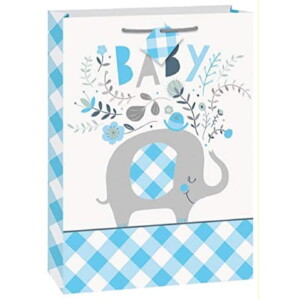 Blue Floral Elephant Jumbo Giftbag