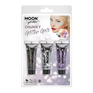 Moon Glitter - Chunky Glitter Gel, 3/Pk