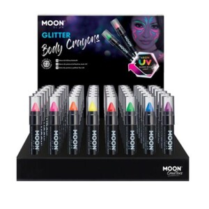 Uv Glitter Face & Body Crayon, 48/Pk