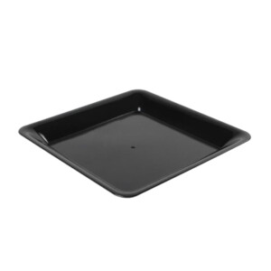 16 X 16In Square Tray Black - Each